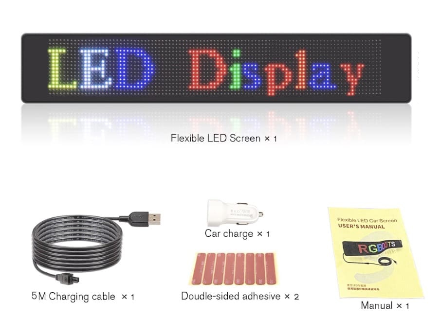 LED zaslon za oglašavanje u punoj boji, fleksibilan programabilan za mobitel