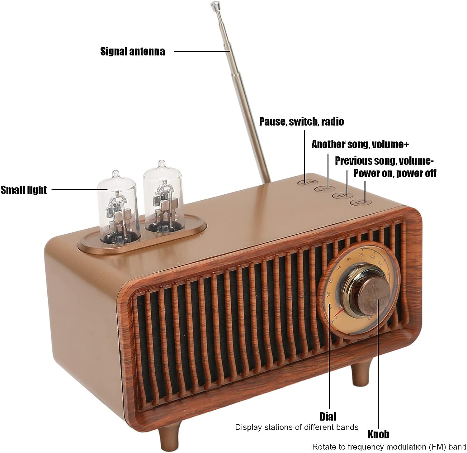 Višenamjenski retro vintage radio player