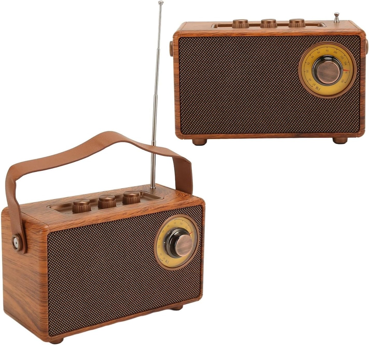 radio mini mali retro vintage drveni stil