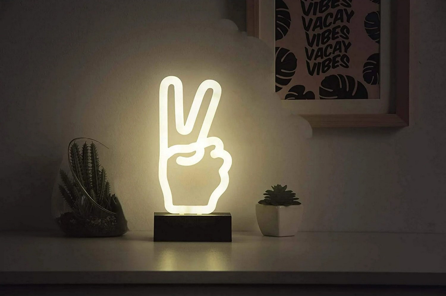 Svjetleći logo neon - Simbol mira
