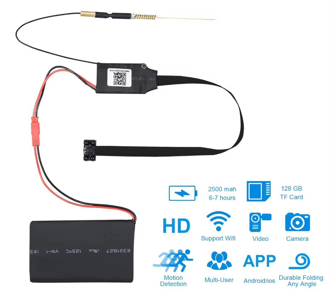 WiFi HD mini pinhole HD kamera 1080P s IR LED noćnim svjetlima