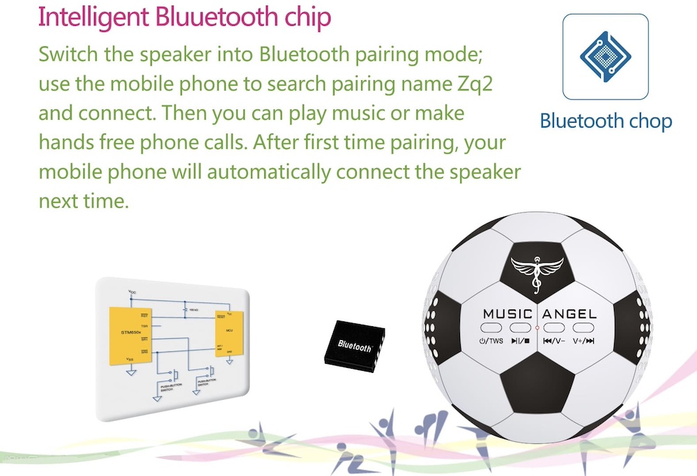 bluetooth zvučnik za pc mobilni telefon lopta