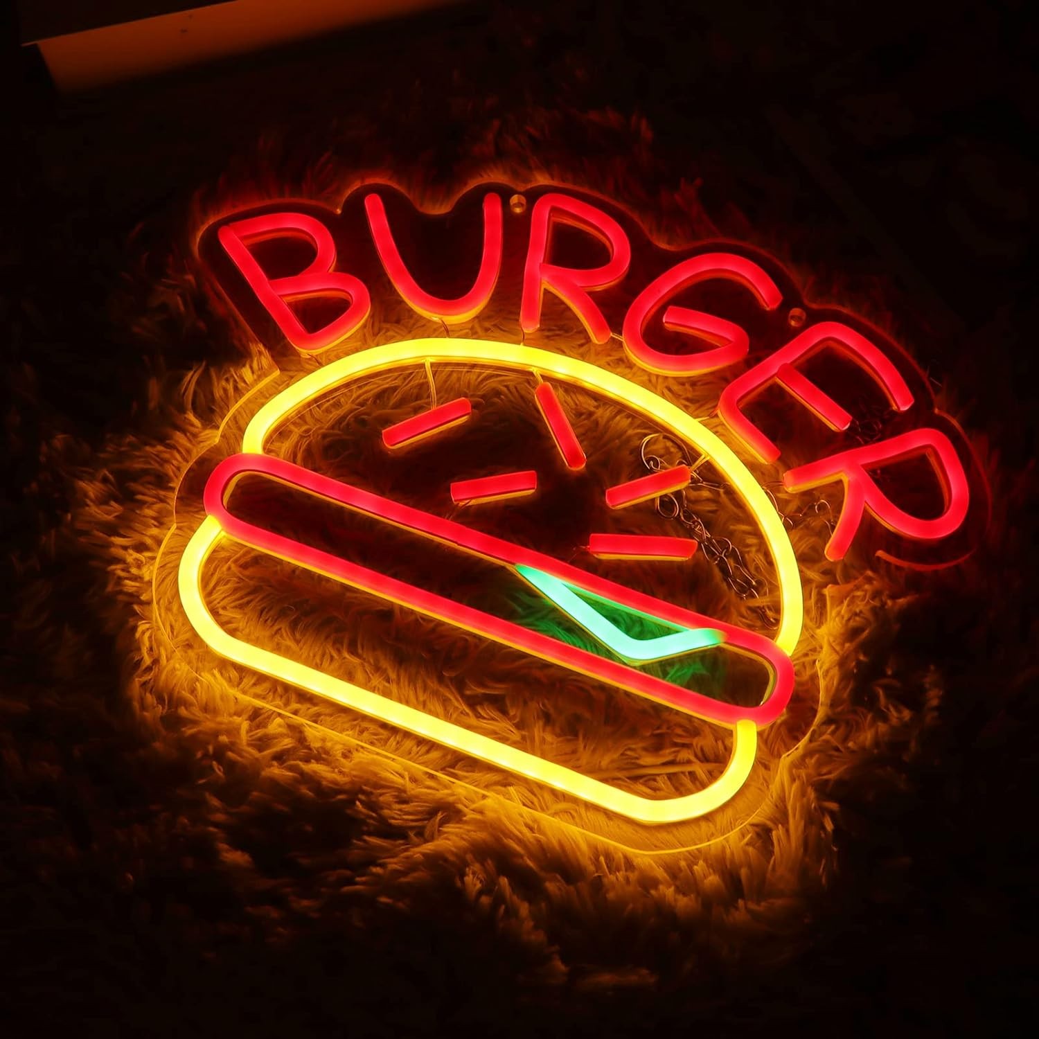Burger Advertising svjetleći svjetleći LED neonski znak